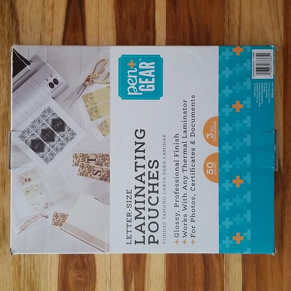 Letter size laminating pouches 49 ct 3 mil Pen + Gear 3/for 20 - Picture 2 of 2